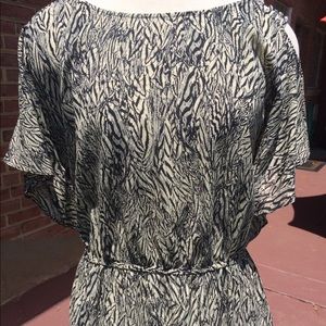 Liefsdottier Silk Cold Shoulder Peplum Top